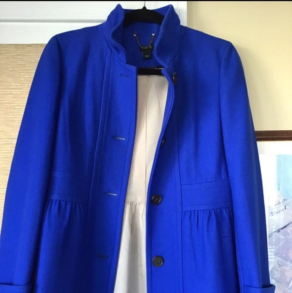 J. Crew Royal Blue Women's Trench Coat